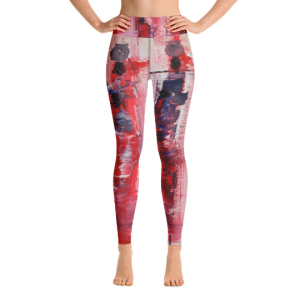 Women's Legging - African Print Masai Art Yoga Leggings - Allover Print Unique Fitness Leggings