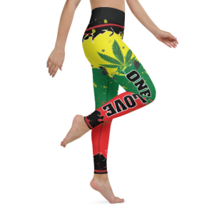 One love Women’s Yoga Leggings - Yoga Sport Leggings - Summer High Waist Leggings - Caribbean Queen Leggings