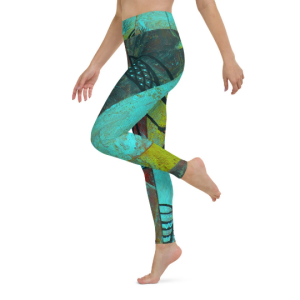 African Art Tribal Women’s Legging - African Printed Yoga Leggings - Allover Print Unique Fitness Leggings