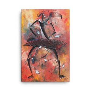 Abstract art Malimba Instrument on large Canvas - African Wall Art For Home and Office Decor - Canvas art