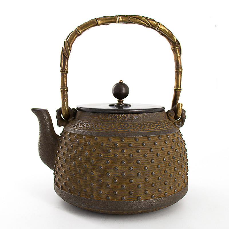 Rivet old fellow iron pot Japanese iron pot