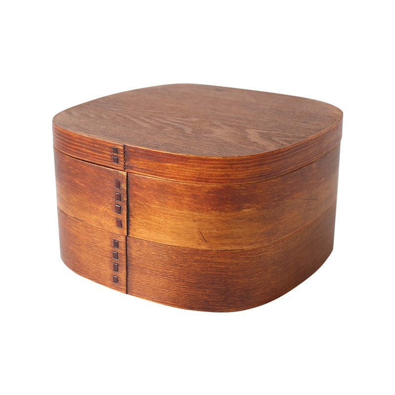 Japanese-Style Double Layer Compartment Bento Box
